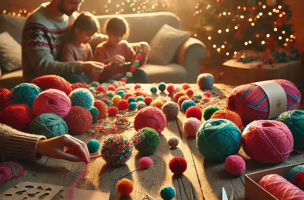 Créez une Magnifique Guirlande de Noël en Pompons