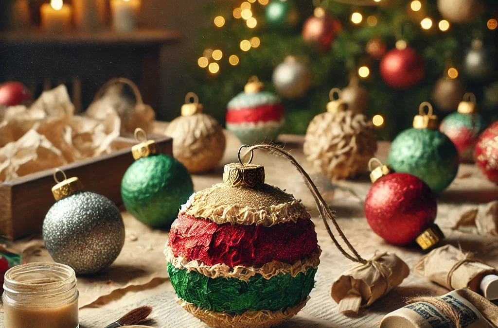 Fabriquez vos Boules de Noël en Papier Mâché 🎄